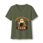 Pumpkin Carving Club V-Neck T-Shirt