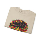 Black Cat Rolling Leaves Sweatshirt