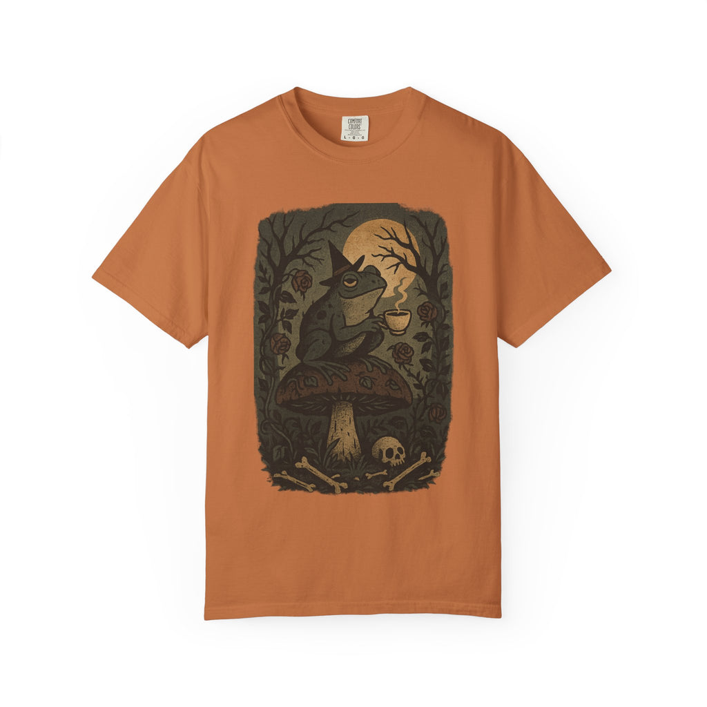 Witchy Frog Coffee Mushroom T-Shirt