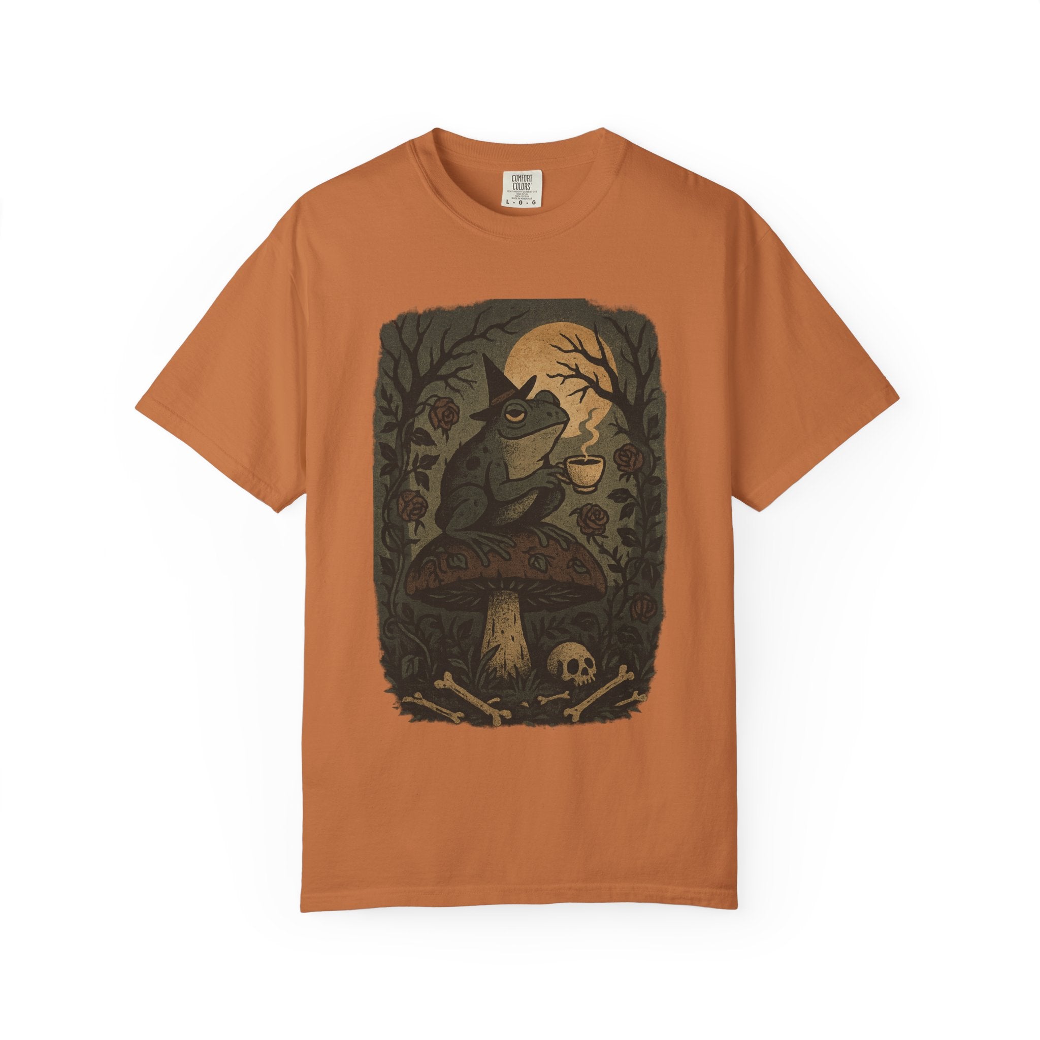 Witchy Frog Coffee Mushroom T-Shirt