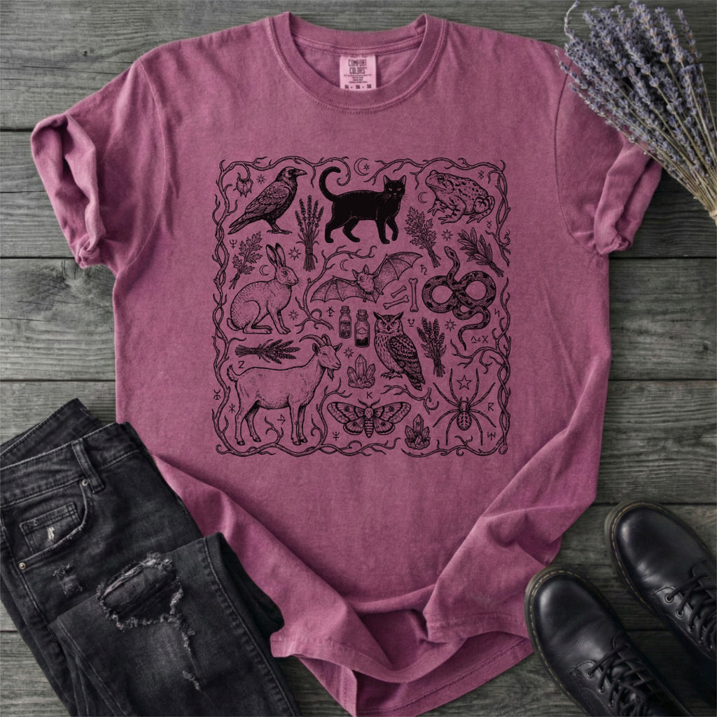 Witchy Familiars Field Guide T-Shirt
