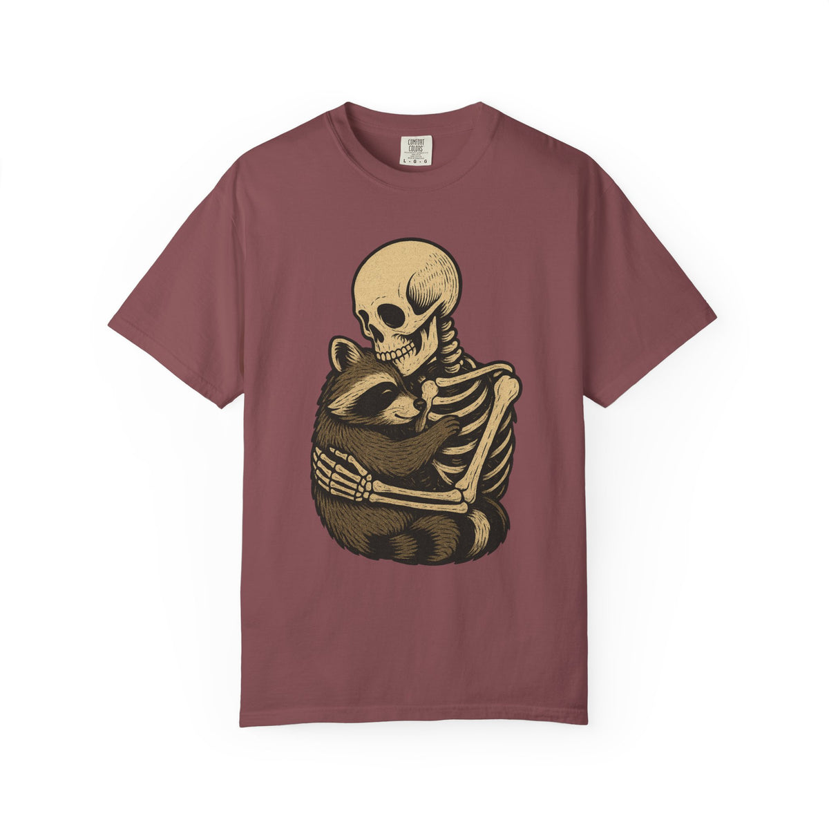 Skeleton Raccoon Hug T-Shirt