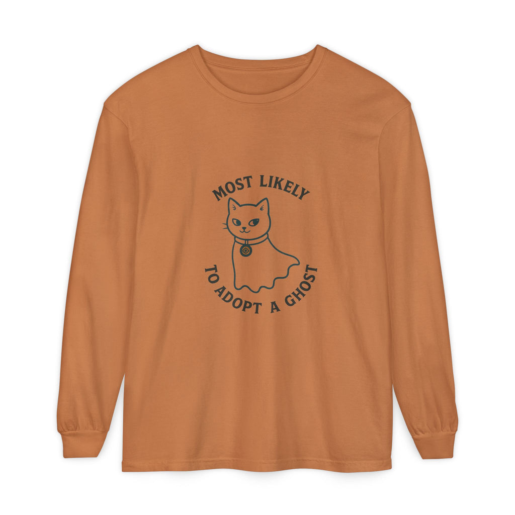 Most Likely To Adopt A Ghost Cat Long Sleeve T-Shirt