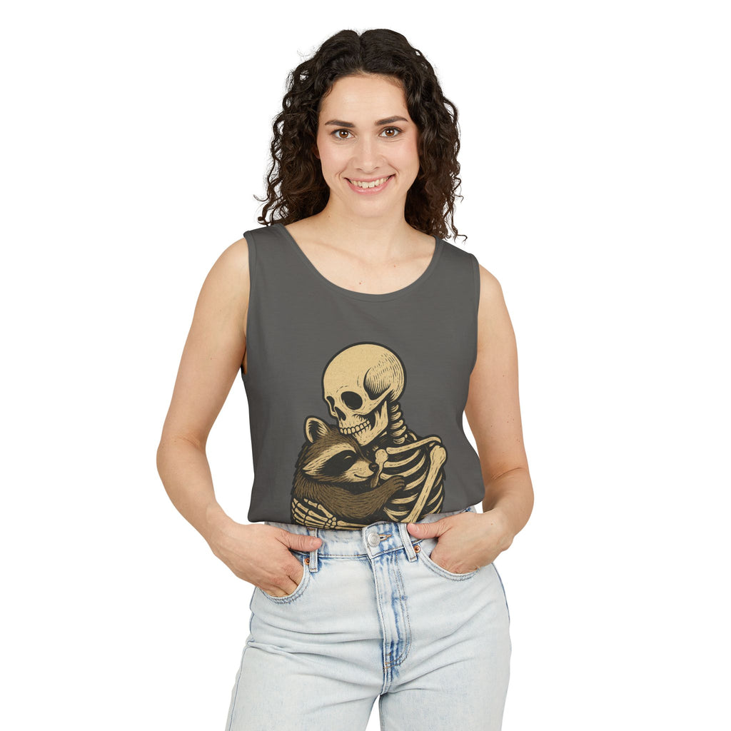 Skeleton Raccoon Hug Tank Top