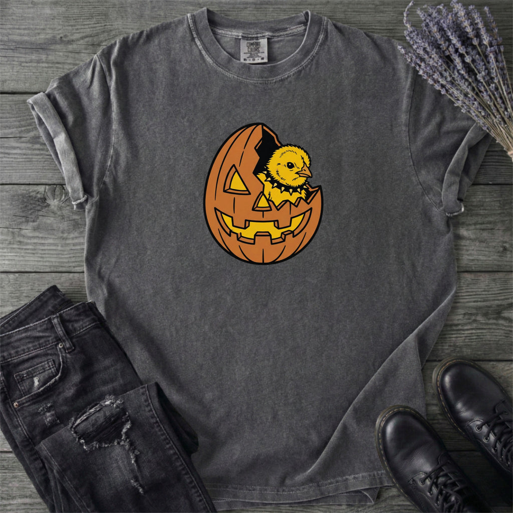 Jack-O-Lantern Egg Punk Chick T-Shirt