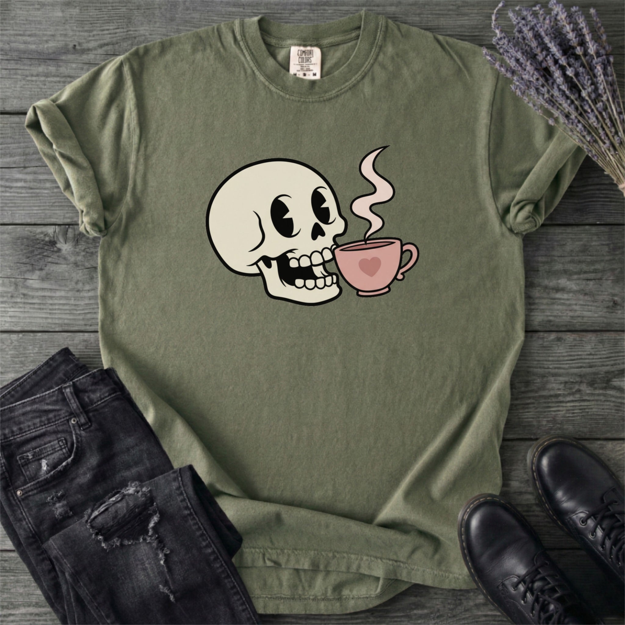Skeleton Coffee Lover T-Shirt