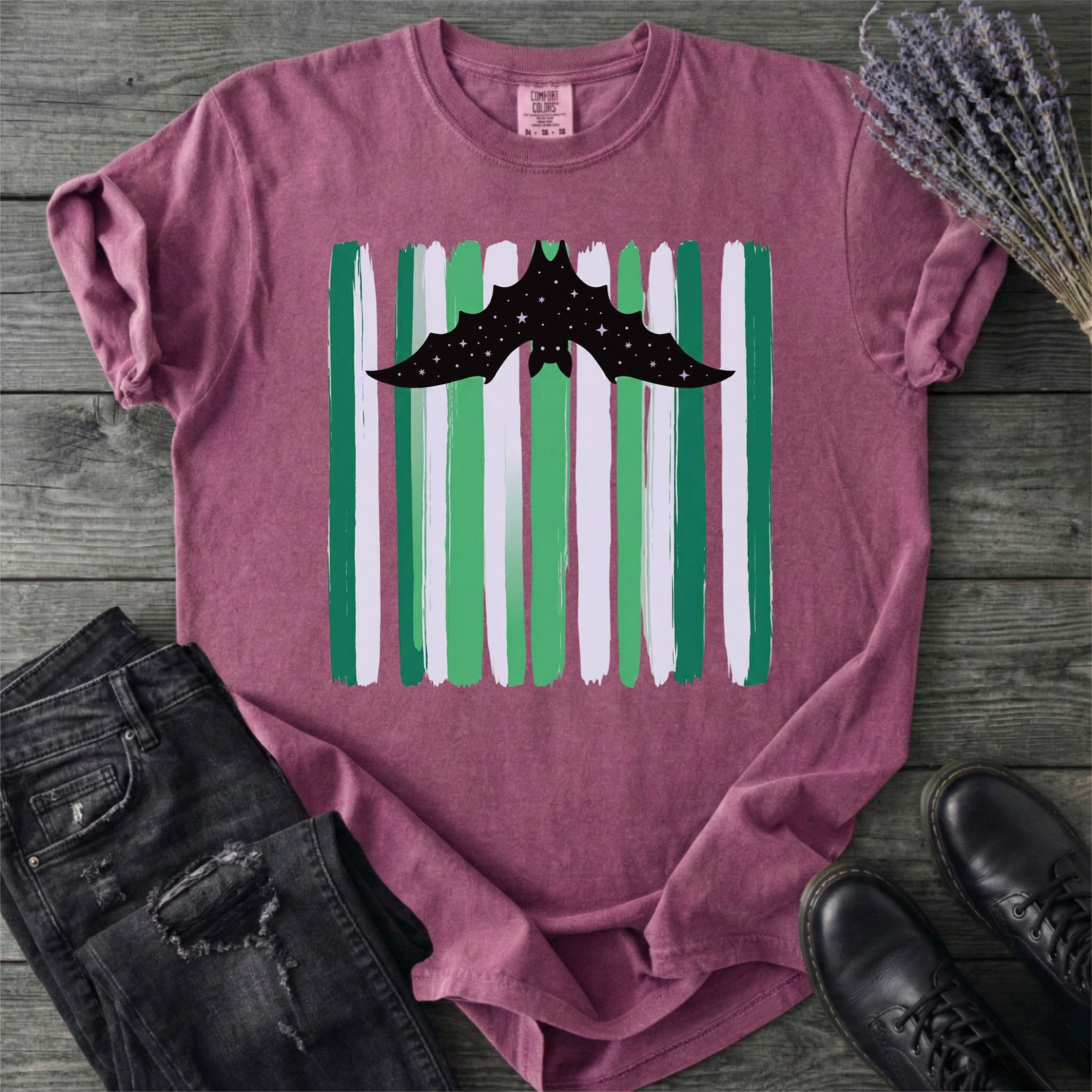 Celestial Dopamine Maximalist Bat T-Shirt