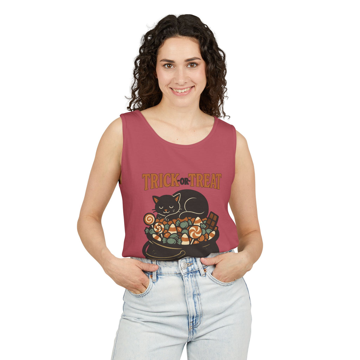 Trick Or Treat Candy Cauldron Tank Top