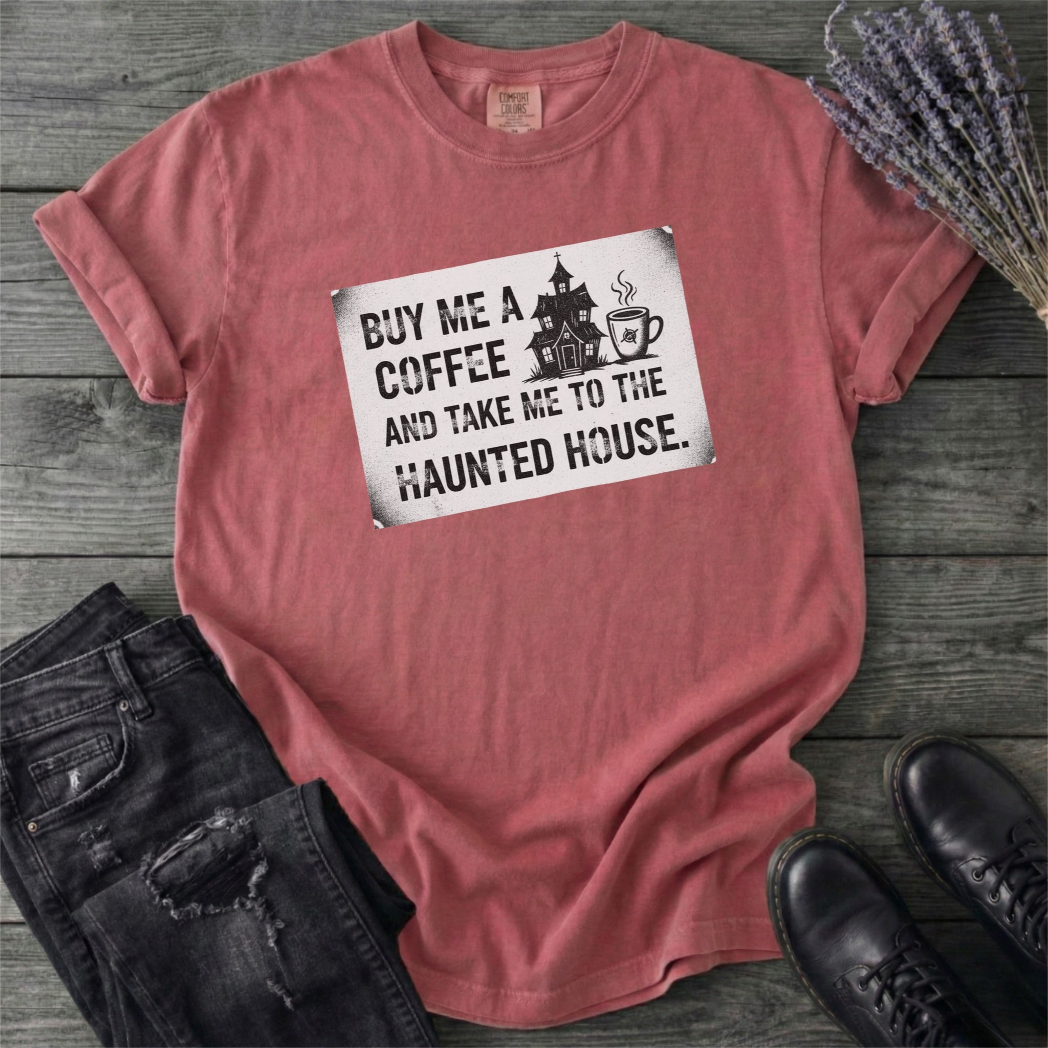 Coffee & Haunted House T-Shirt