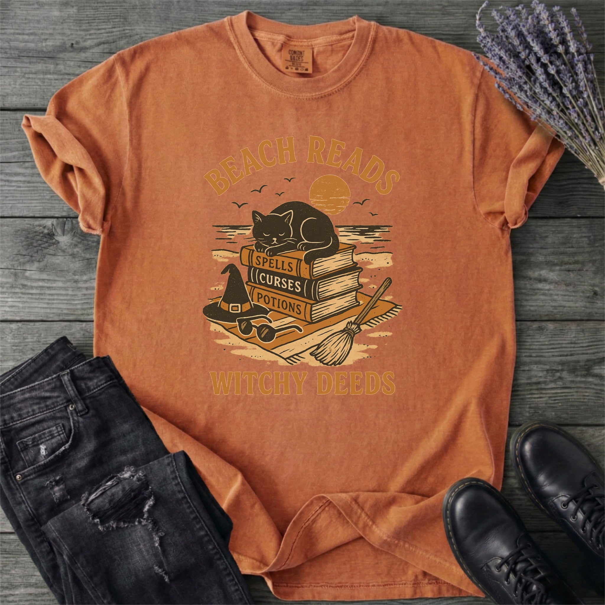Beach Reads Witchy Deeds T-Shirt