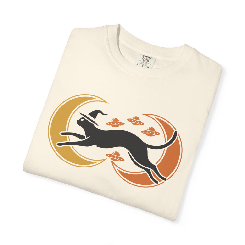 Witch Cat Celestial Ufo T-Shirt