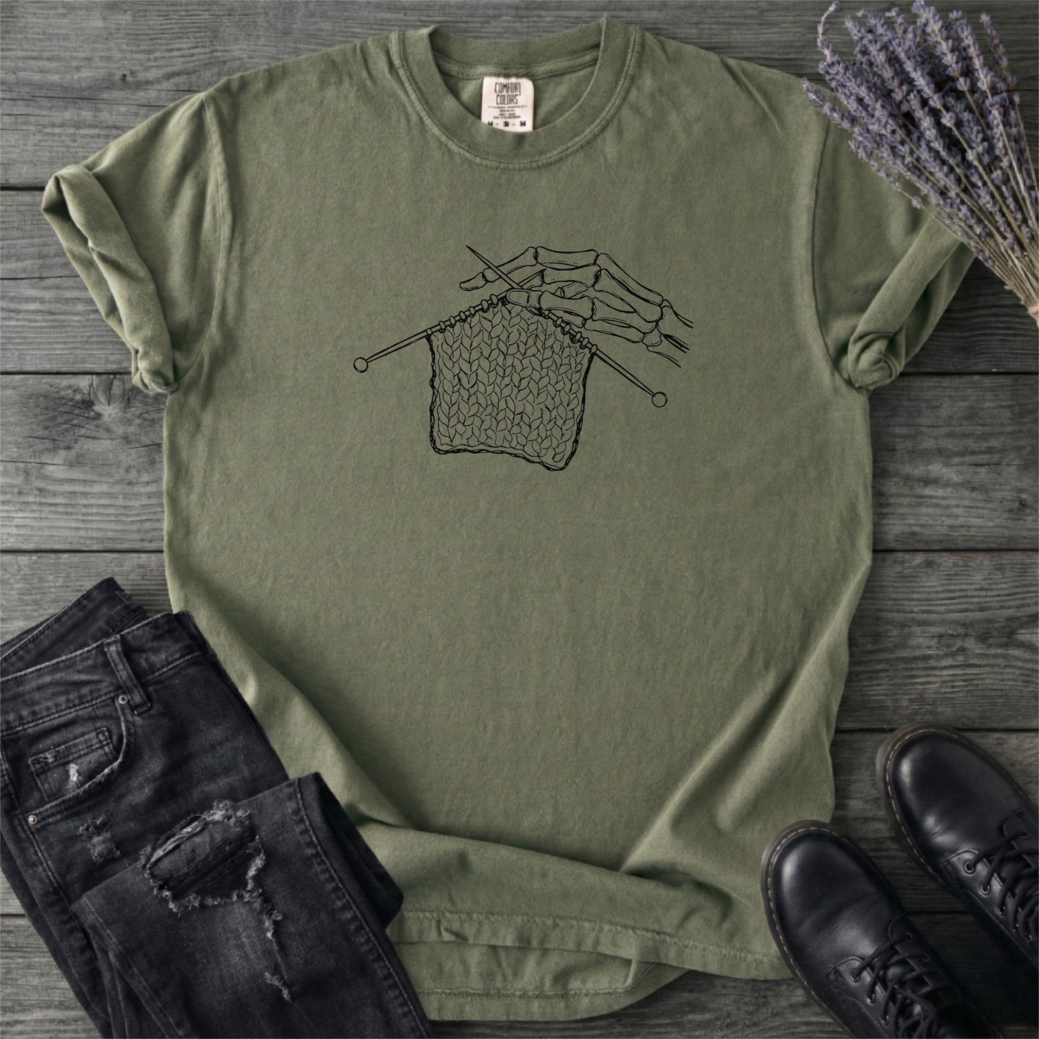 Skeleton Knitting T-Shirt
