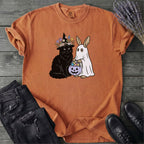 Easter Bunny And Black Cat T-Shirt