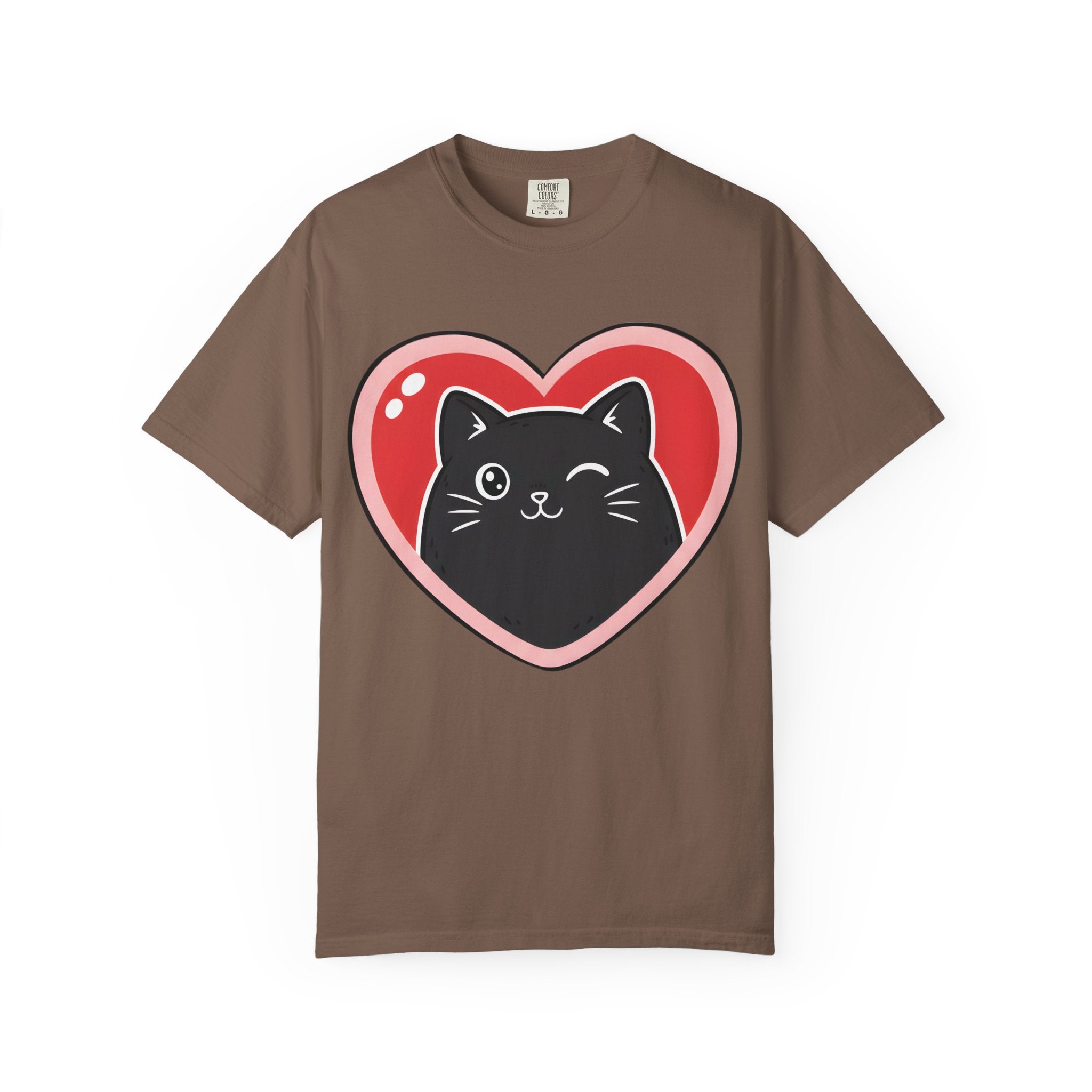 Black Cat Heart T-Shirt