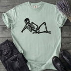 Lounging Skeleton Gothic T-Shirt