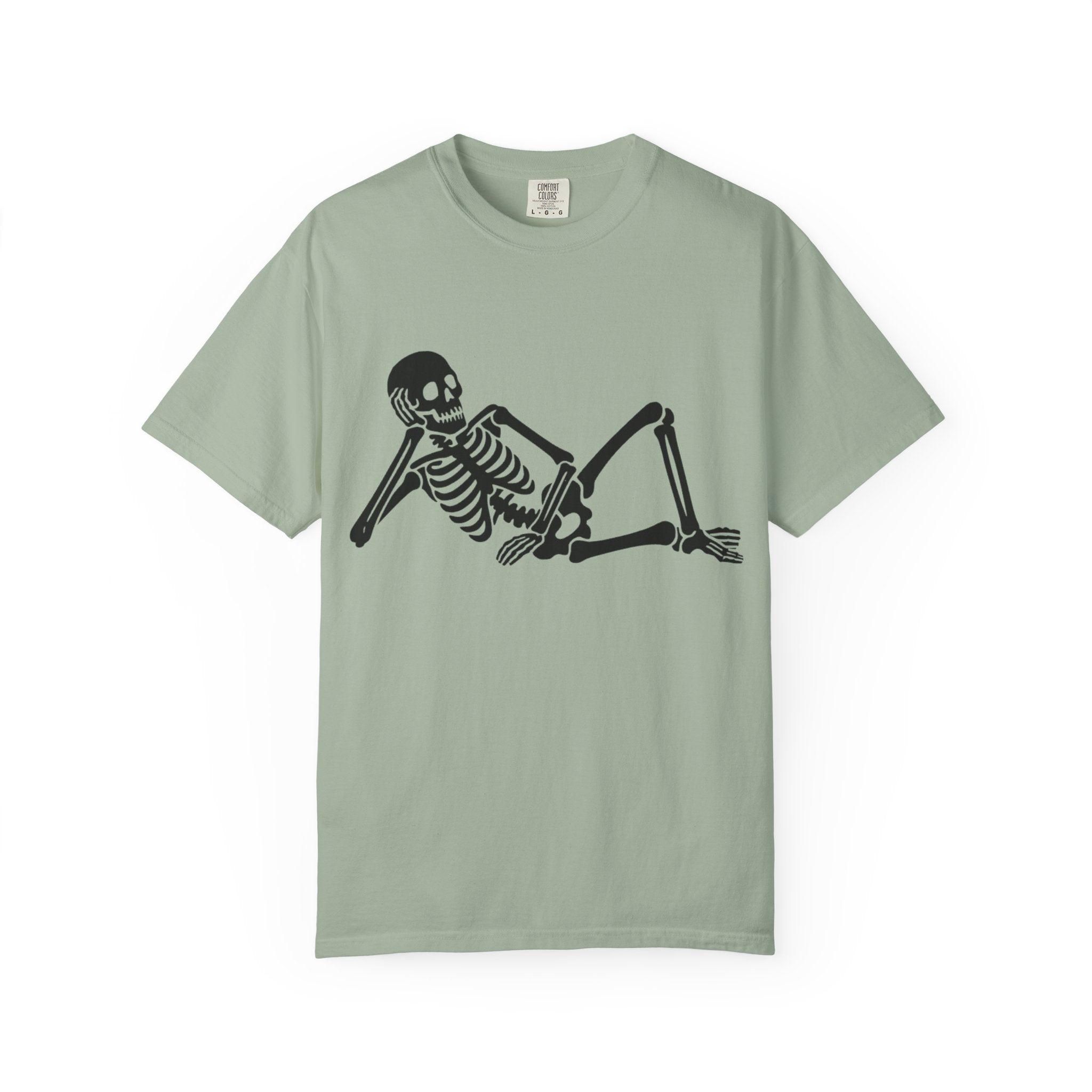 Lounging Skeleton Gothic T-Shirt
