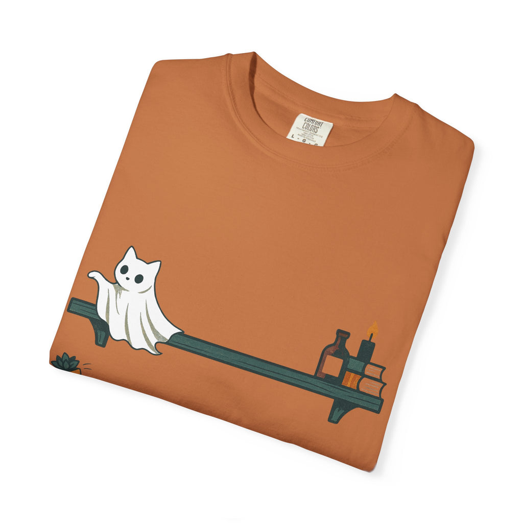 Ghost Cat Knocking Off T-Shirt