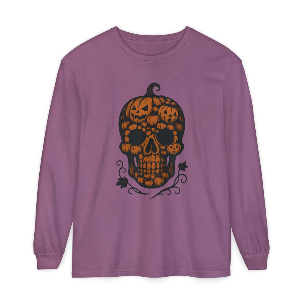 Pumpkin Skull Long Sleeve T-Shirt