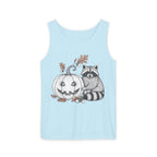 Raccoon And Pumpkin Tank Top