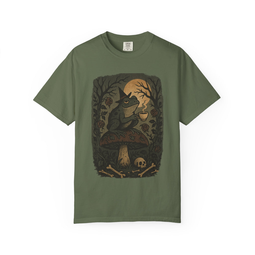 Witchy Frog Coffee Mushroom T-Shirt