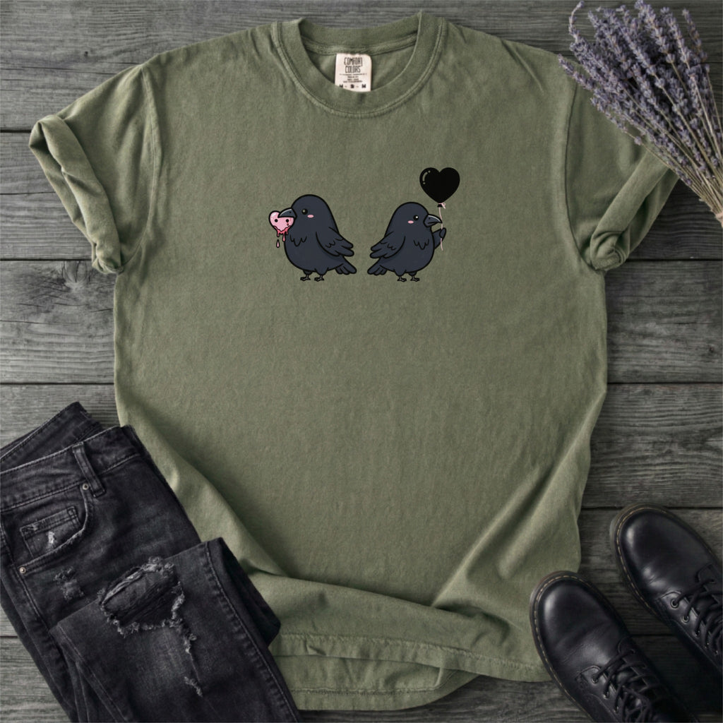 Cute Crow Valentine T-Shirt