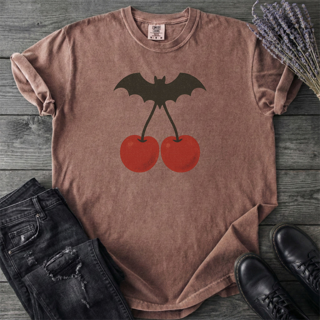 Bat Cherries Gothic T-Shirt