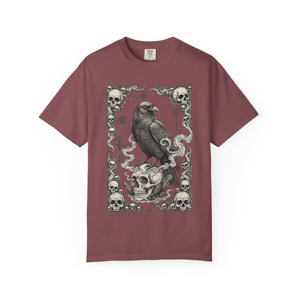 Raven Skull Card T-Shirt