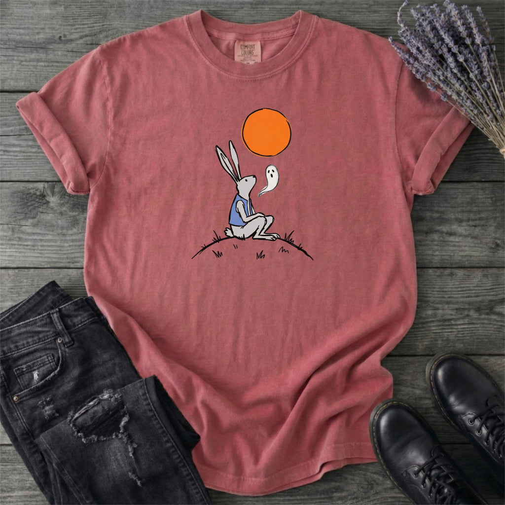 Moonlit Rabbit And Ghost T-Shirt