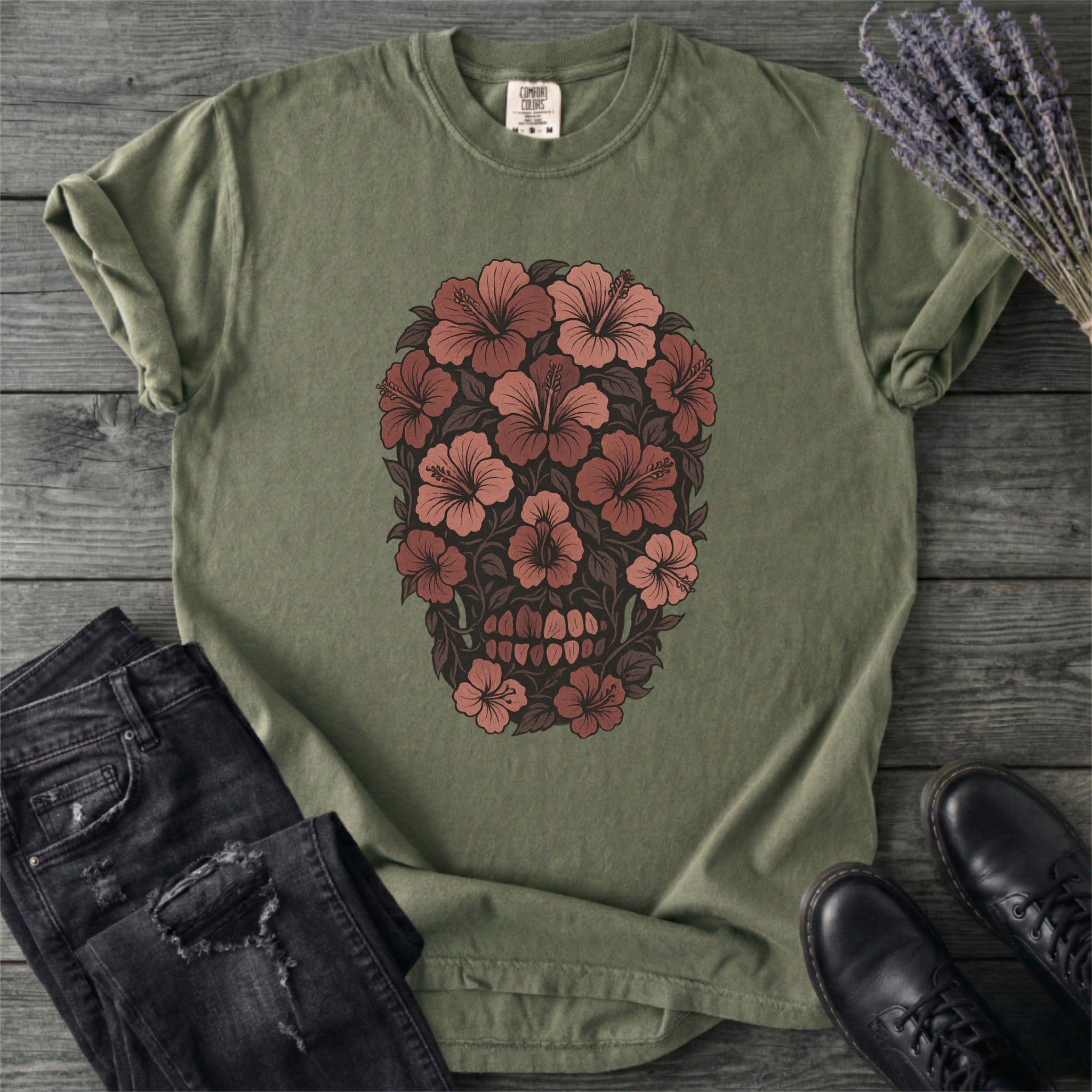 Hibiscus Skull T-Shirt