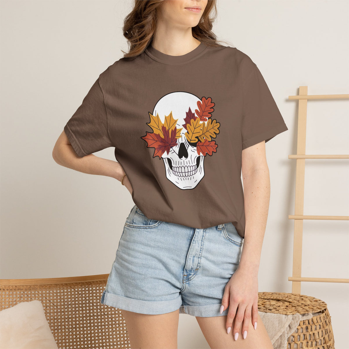Fall Leaf Skull T-Shirt