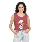 Fall Leaf Skull Tank Top