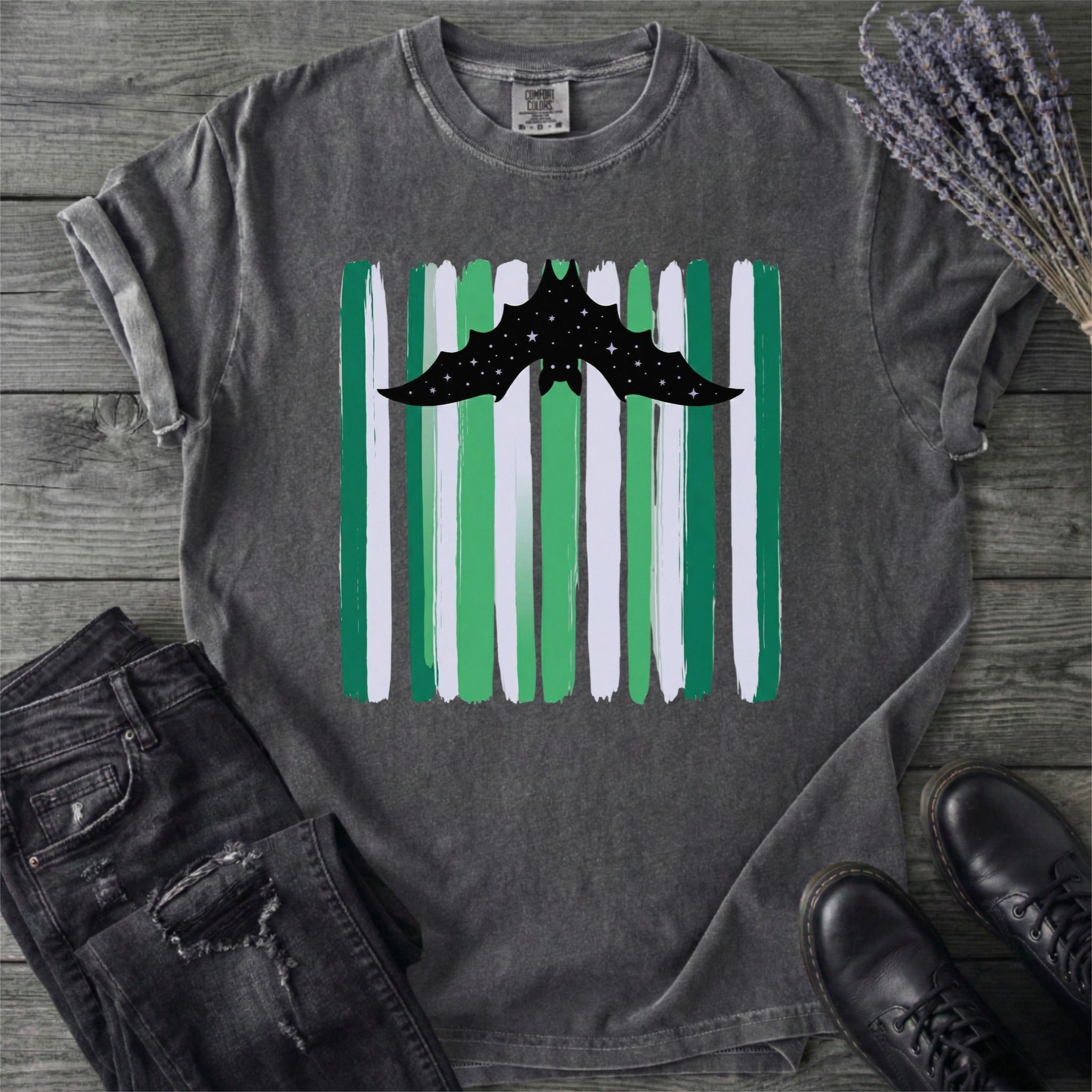 Celestial Dopamine Maximalist Bat T-Shirt