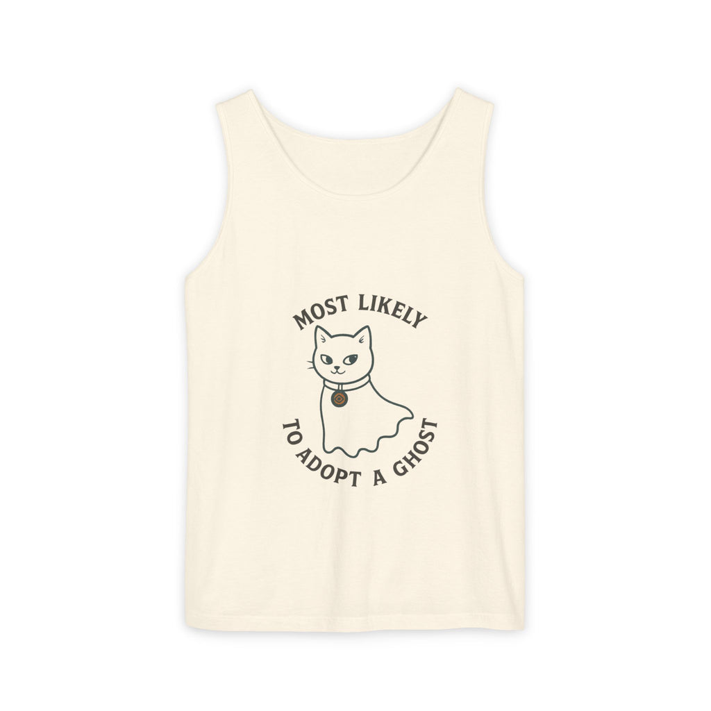 Most Likely To Adopt A Ghost Cat Tank Top