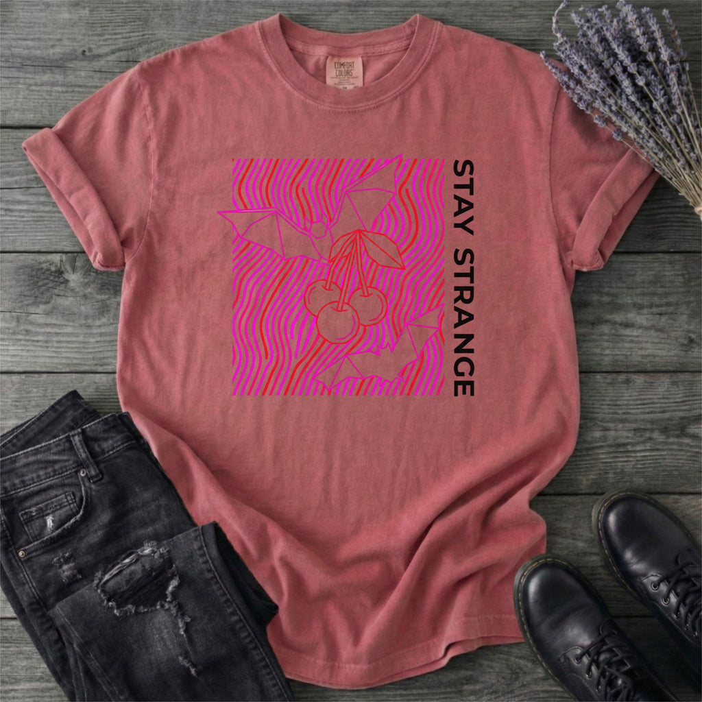 Stay Strange Bats And Cherries T-Shirt