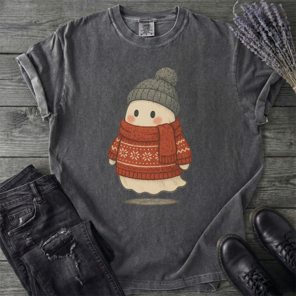 Cozy Ghost Holiday T-Shirt