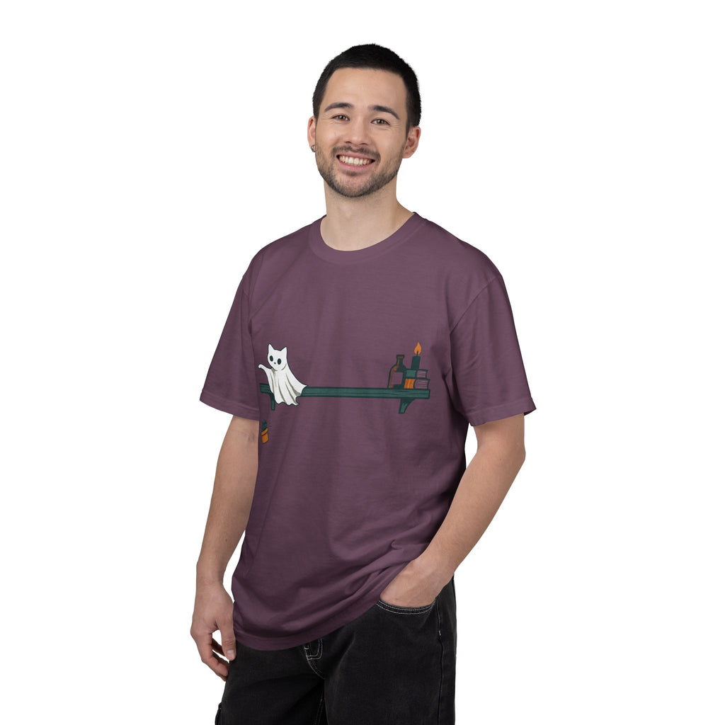 Ghost Cat Knocking Off T-Shirt