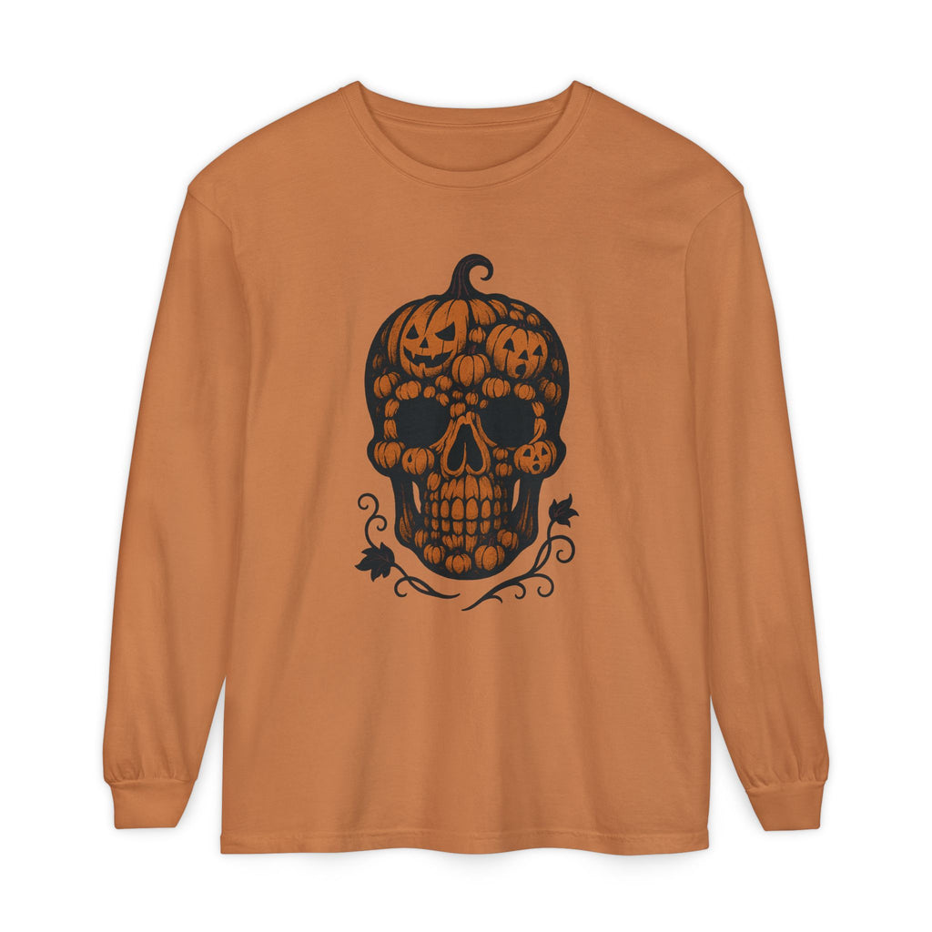 Pumpkin Skull Long Sleeve T-Shirt