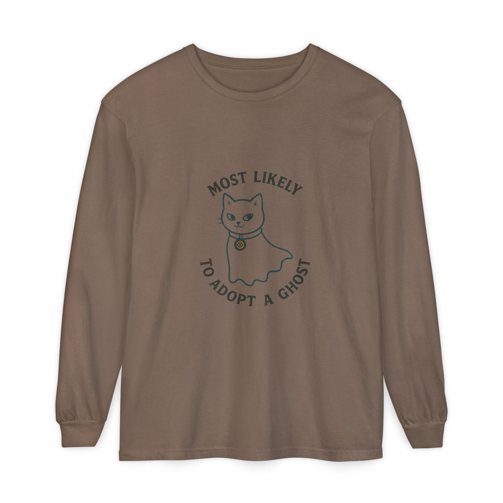 Most Likely To Adopt A Ghost Cat Long Sleeve T-Shirt