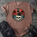 Tropical Cat And Skull T-Shirt