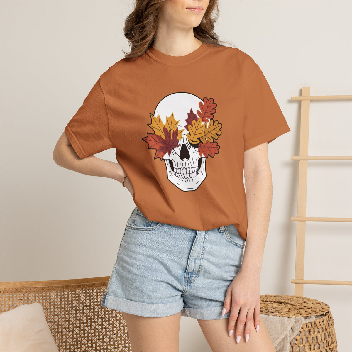 Fall Leaf Skull T-Shirt