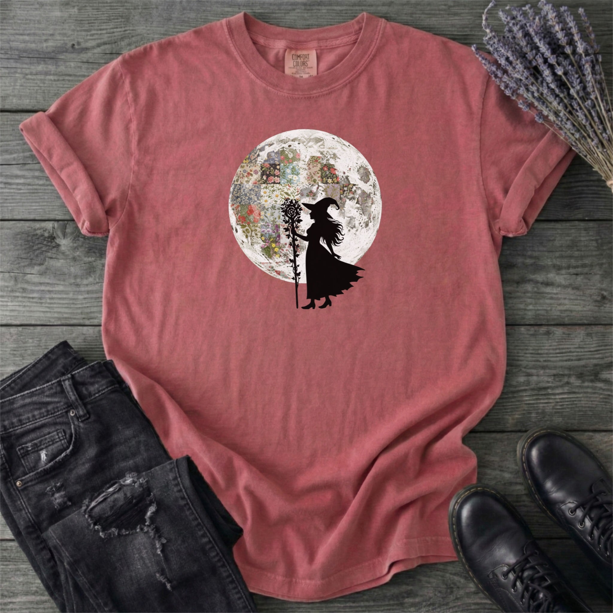 Floral Moon Witch T-Shirt
