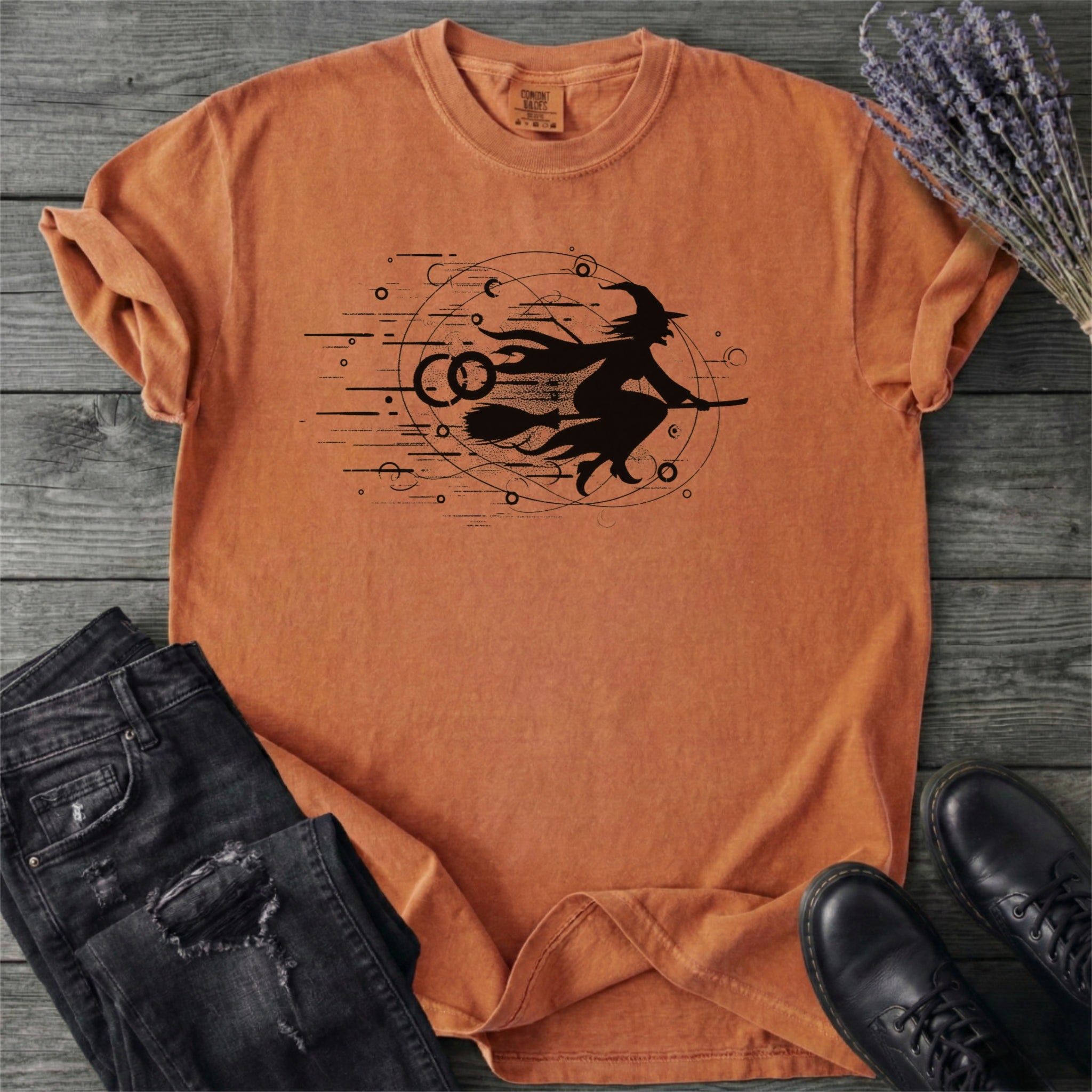Flying Witch Grunge T-Shirt