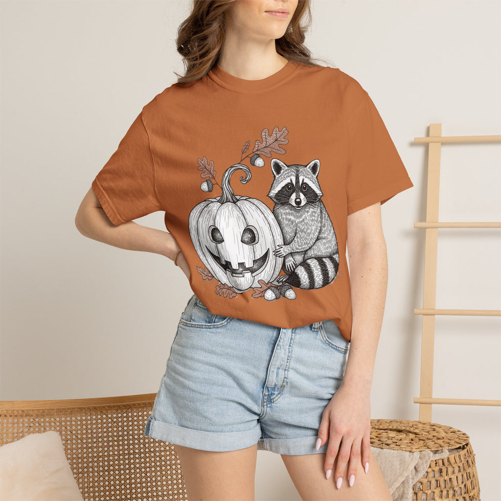 Raccoon And Pumpkin T-Shirt