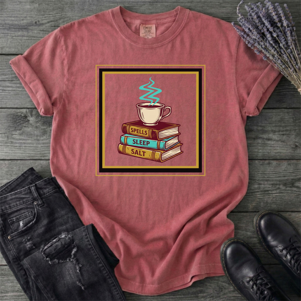 Spells Sleep Salt Coffee And Books T-Shirt