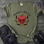 Knowledge Is A Bitter Fruit Apple Skull T-Shirt