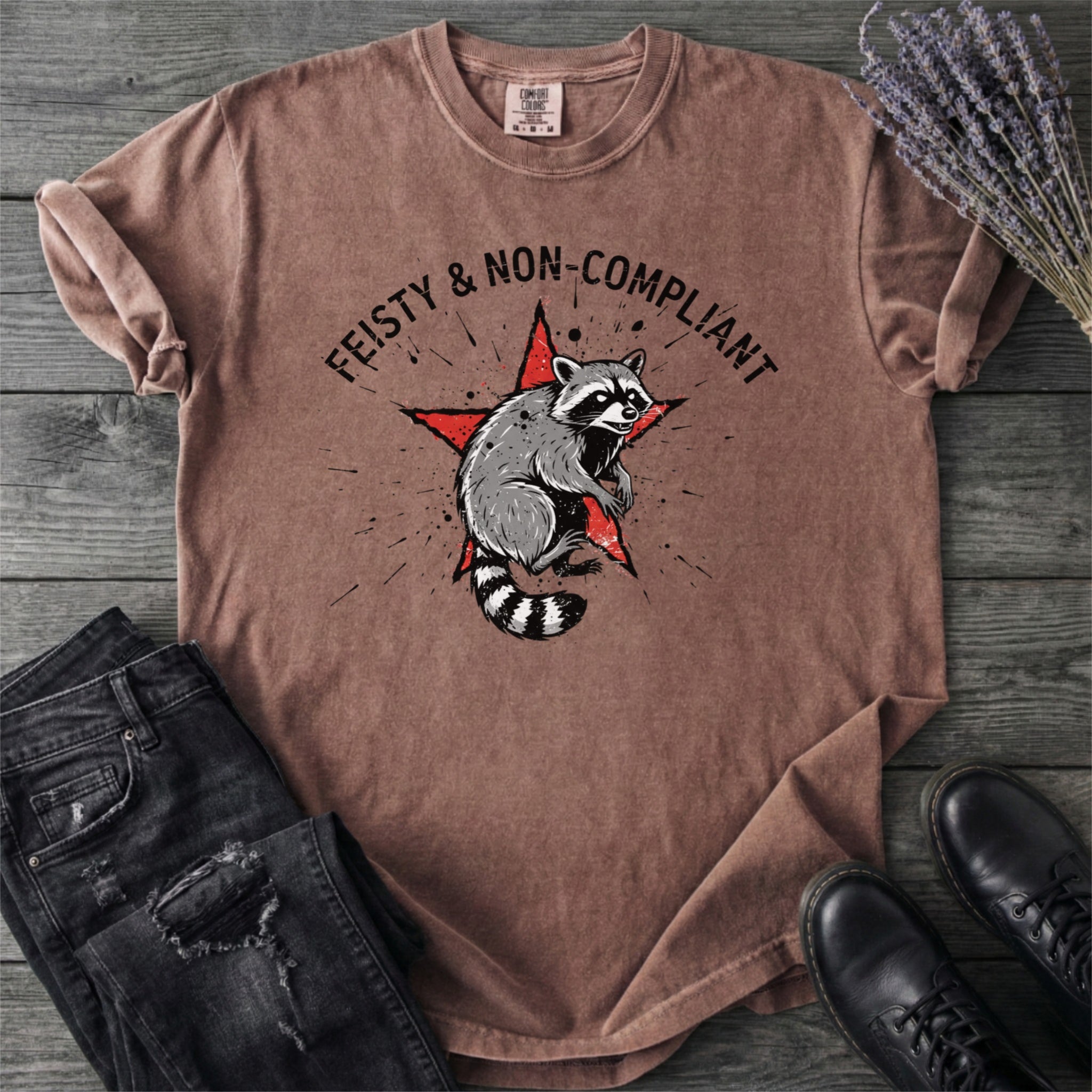 Feisty Non Compliant Raccoon T-Shirt