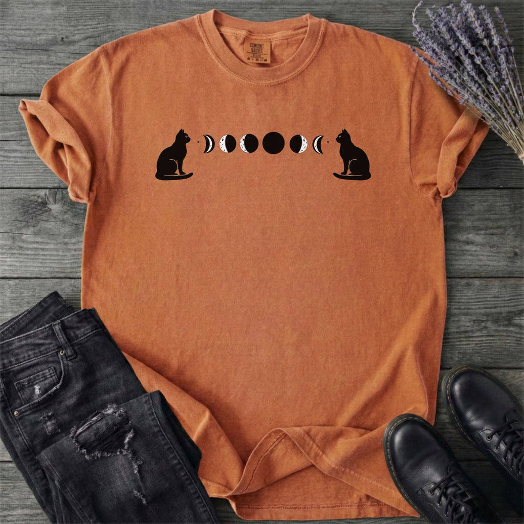 Cat Moon Phases T-Shirt