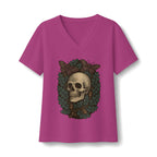 Skull And Moths V-Neck T-Shirt