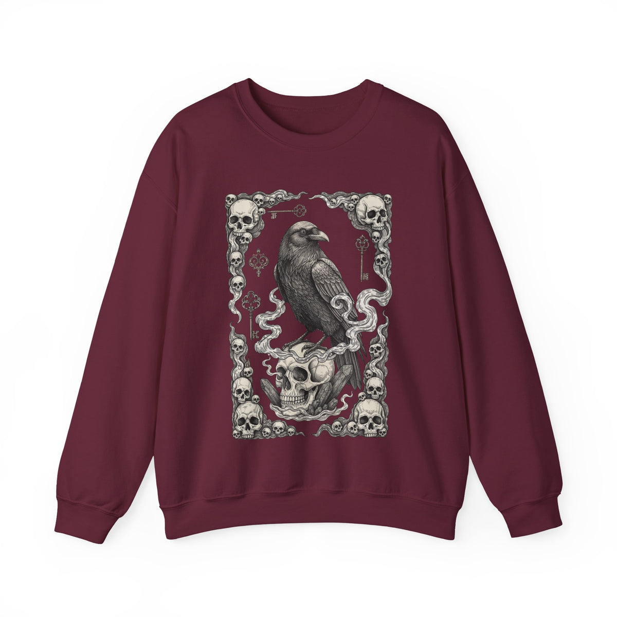 Raven Skull Card Sweatshirt