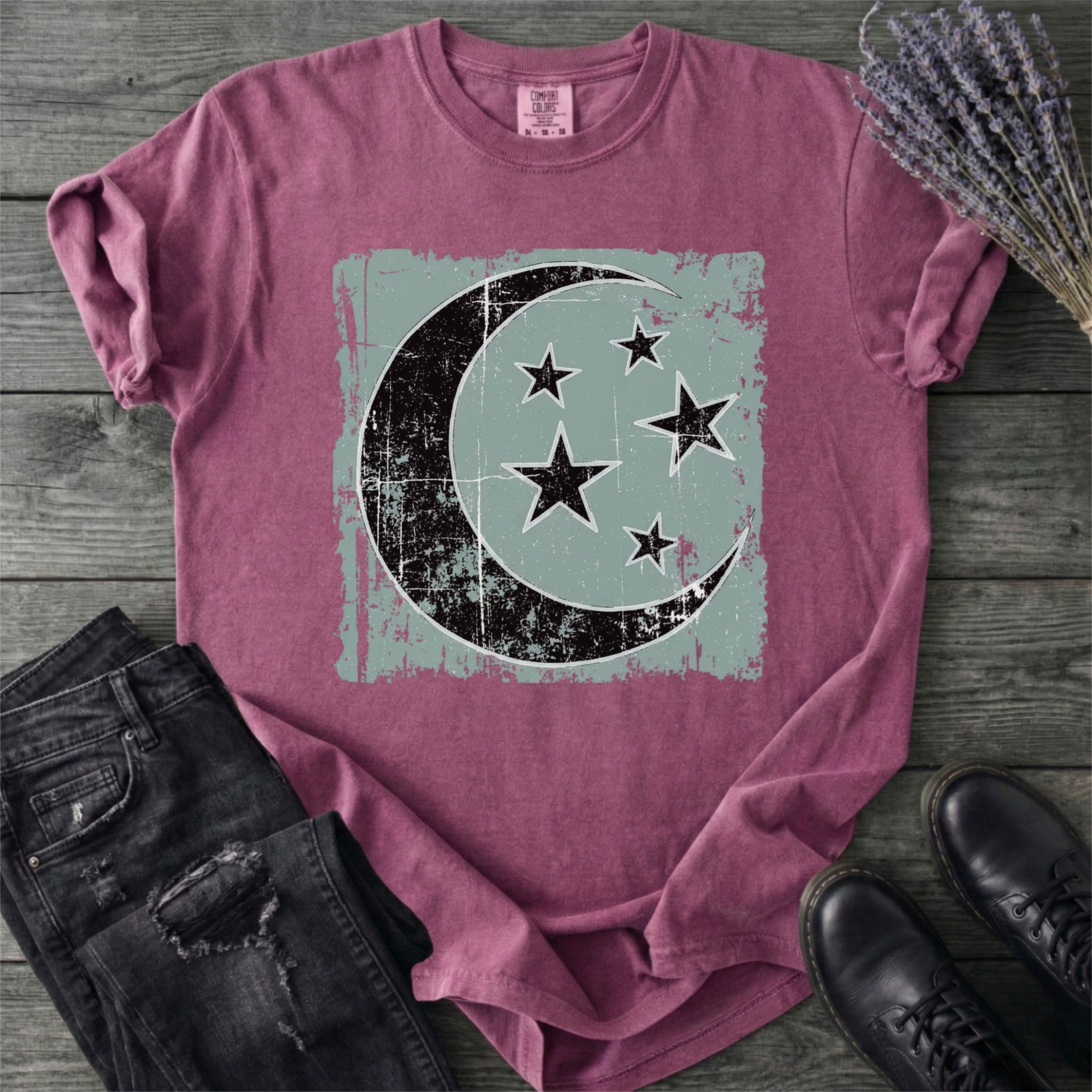 Crescent Moon Grunge T-Shirt